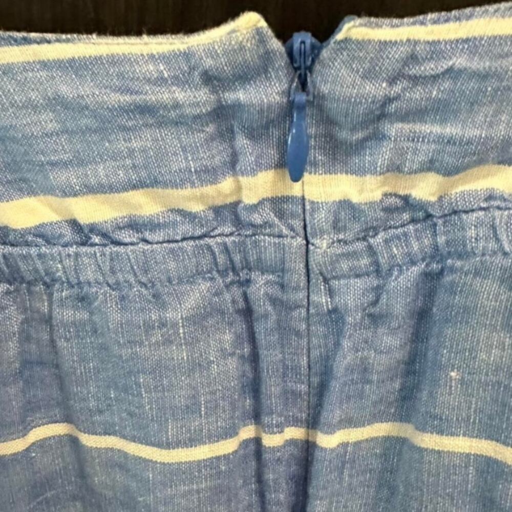 J.Crew 100% Linen Coastal Stripe Midi Dress Size XS - Picture 7 of 9